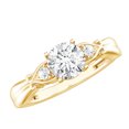 thumbnail image 1 of Rosec Jewels 1 Carat Lab Diamond Promise Engagement Ring - EF-VS Quality - Gift For Women, 14K Yellow Gold, US 6.00, 1 of 8