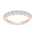 thumbnail image 1 of AFFY 1 Carat Lab Grown Diamond Half Eternity Wedding Band Ring for Women 14K Solid Rose Gold-8, 1 of 8