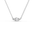 thumbnail image 1 of 1 Carat Marquise Shape Lab Grown Diamond Solitaire Floating Pendant in 14K White Gold, 1 of 5