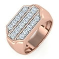 thumbnail image 1 of 1 Carat Men's Diamond Wedding Band Ring in 14K Rose Gold (Ring Size 6) (I1-I2 Clarity), 1 of 6