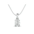 thumbnail image 1 of 1 Carat Moissanite Diamond E Color VS1 Clarity Brilliant Cut 925 Sterling Silver Solitaire Women Valentines Day Gifts Necklace, 1 of 8