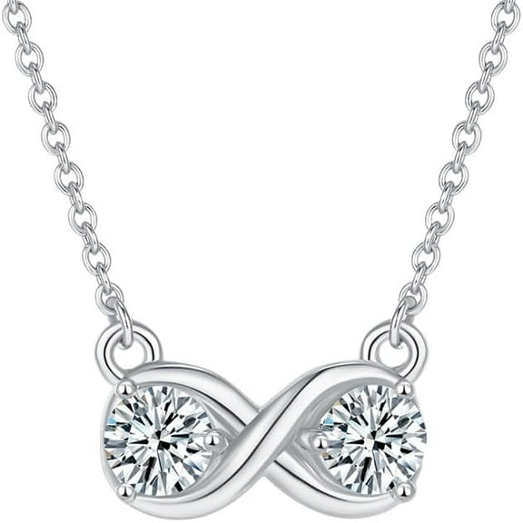 1 Carat Moissanite Pendant Necklace Women's Diamond Necklace 18K White Gold Lab Diamond Pendants Necklaces for Women Moissanite Necklace Lab Women's Diamond Necklace