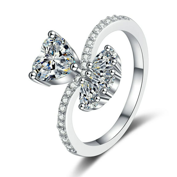 1 Carat Moissanite Rings for Women D Color VVS1 925 Sterling Silver Heart Cut Moissanite Engagement Rings Lab Created Diamond Promise Rings Simulated Diamond Wedding Rings