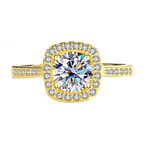 1 Carat Moissanite Rings for Women D Color VVS1 925 Sterling Silver Round Cut Moissanite Wedding Rings Lab Created Diamond Rings Simulated Diamond Engagement Rings