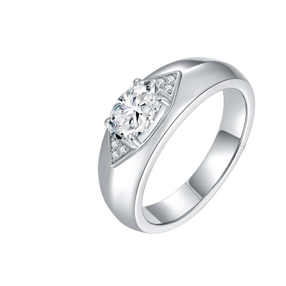 1 Carat Moissanite Rings for Women S925 18K White Gold Moissanite Wedding Band for Bridal Set Simulated Diamond Promise Ring Fiancee Lab Grown Diamond Engagement Rings Lady ﻿