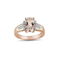 1 Carat Morganie and Diamond Engagement Ring in 14k Rose Gold affordable morganite & diamond engagement ring