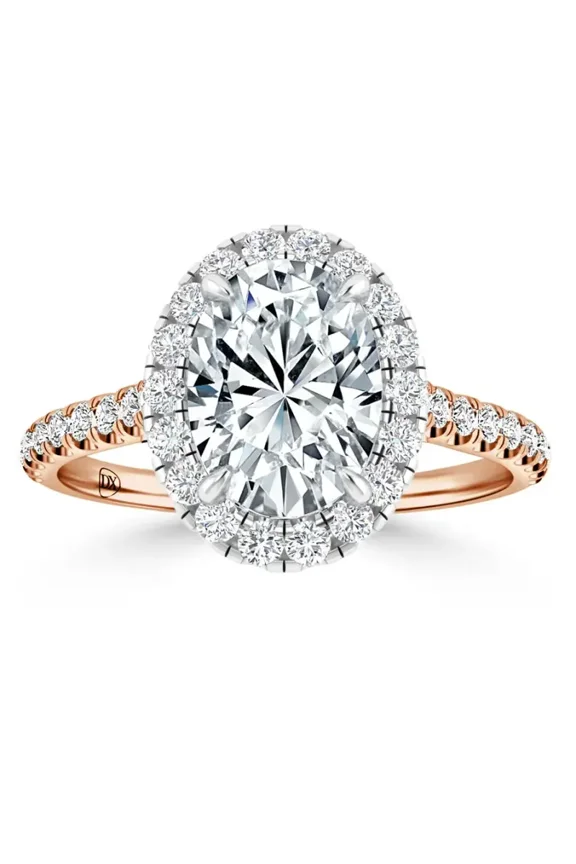 1 Carat Oval Cut Lab Grown Diamond Solitaire Engagement Ring in 10K Gold | Valentine Day Gift | IGI Certified