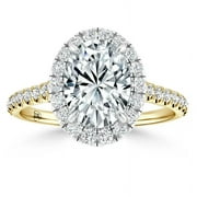 OM-RE 1 Carat Oval Cut Lab Grown Diamond Solitaire Engagement Ring in 10K Gold | Valentine Day Gift | IGI Certified