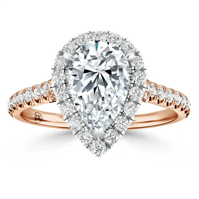 1 Carat Pear Cut Lab Grown Diamond Solitaire Engagement Ring in 10K ...