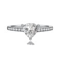 thumbnail image 1 of 1 Carat Pear Cut Moissanite Engagement Ring (D Color, VVS1 Clarity), 1 of 5