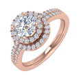 thumbnail image 1 of 1 Carat Prong Set Diamond Engagement Ring Band in 14K Rose Gold (Ring Size 6), 1 of 5