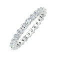 thumbnail image 1 of 1 Carat Prong Set Diamond Eternity Ring Band in 14K White Gold (Ring Size 6) (SI1-SI2 Clarity), 1 of 5