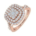 thumbnail image 1 of 1 Carat Prong Set Diamond Halo Engagement Ring in 10K Rose Gold (Ring Size 9.5), 1 of 4