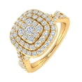 thumbnail image 1 of 1 Carat Prong Set Diamond Halo Engagement Ring in 14K Yellow Gold (Ring Size 5.75) (I1-I2 Clarity), 1 of 4
