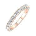 thumbnail image 1 of 1 Carat Prong Set Diamond Ladies Wedding Eternity Ring in 14K Rose Gold (Ring Size 6.5), 1 of 4