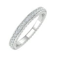thumbnail image 1 of 1 Carat Prong Set Diamond Ladies Wedding Eternity Ring in 14K White Gold (Ring Size 9) (SI1-SI2 Clarity), 1 of 4