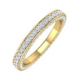 thumbnail image 1 of 1 Carat Prong Set Diamond Ladies Wedding Eternity Ring in 14K Yellow Gold (Ring Size 6.5) (I1-I2 Clarity), 1 of 4