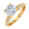 thumbnail image 1 of 1 Carat Prong Set Solitaire Diamond Engagement Ring Band in 14K Yellow Gold (Ring Size 4.75), 1 of 5