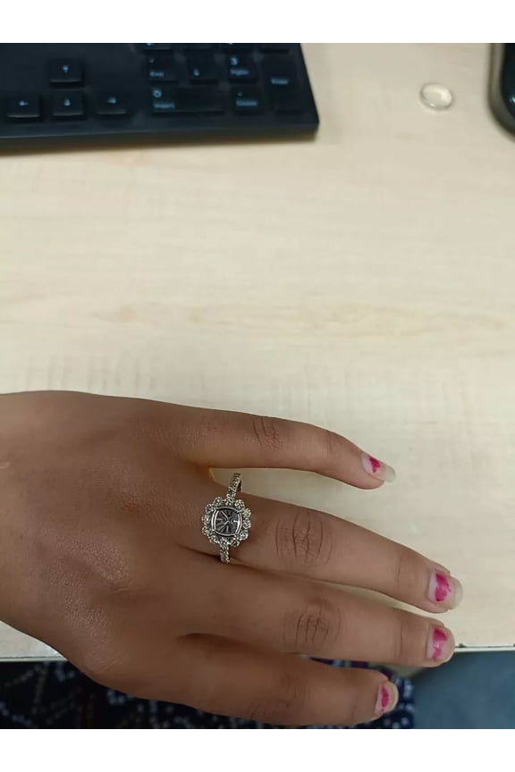 1 Carat Real Diamond Customized 18K White Gold Round Cut Semi Mount Setting Size 8.5