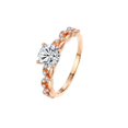 1 Carat Round Cut Moissanite Engagement Rings for Women D Color VVS1