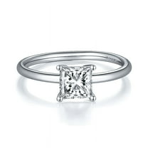 1 Carat Round Cut Moissanite Pave Prong Set Engagement Ring (D Color, VVS1 Clarity)