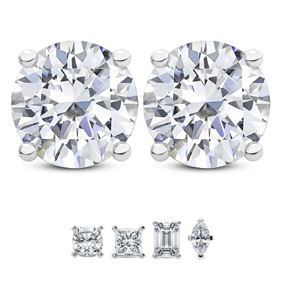 1 Carat Round IGI Certified Lab Grown Diamond Solitaire Earrings | 14K Rose Gold FG VS Diamonds | Stud Earrings Friendly Diamonds