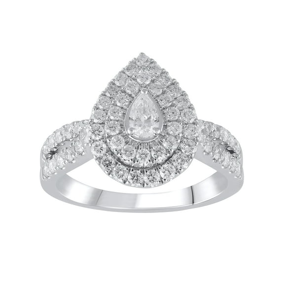 1 Carat (SI2, H-I) Brilliance Fine Jewelry Lab Grown Diamond Women Engagement Ring Sterling Silver