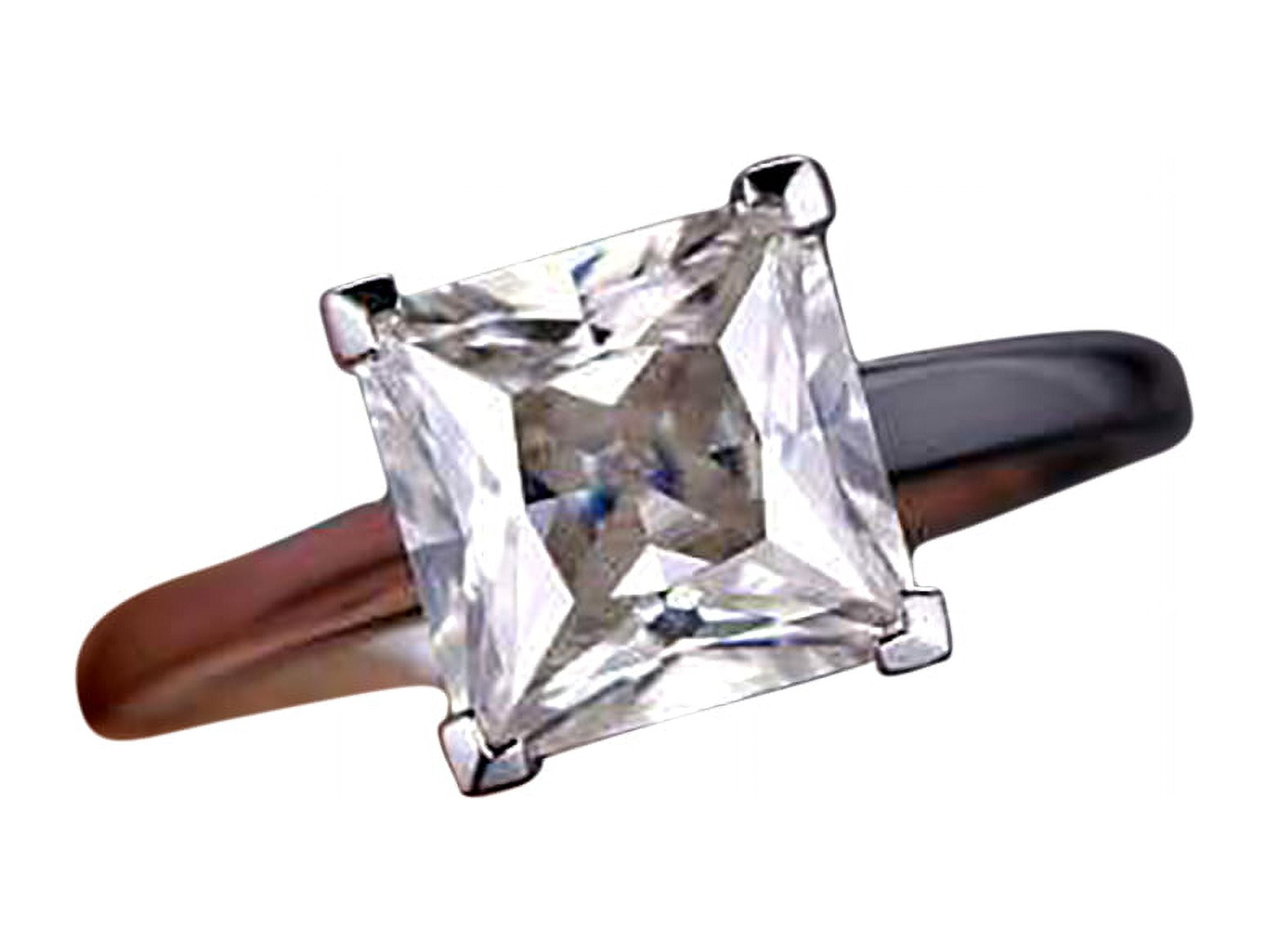 1 Carat Solitaire Man made diamond moissanite Wedding Ring for her with ...