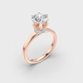 thumbnail image 1 of 1 Carat Stunning IGI Certified Lab Grown Diamond Engagement Ring for Women 10K Rose Gold | Round Cut Solitaire Diamond Rings | Size 7 Diamond-Capitals, 1 of 10