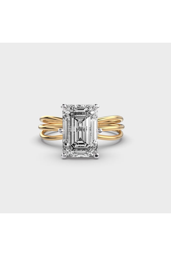 1 Carat Stunning IGI Certified Lab Grown Diamond Proposal Ring Solid 18K Yellow Gold | Radiant Cut Solitaire Diamond Rings for Women | Size 10 Diamond-Capitals