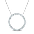 thumbnail image 1 of Everly Women's Aquamarine 10k White Gold Necklace, 1 of 6