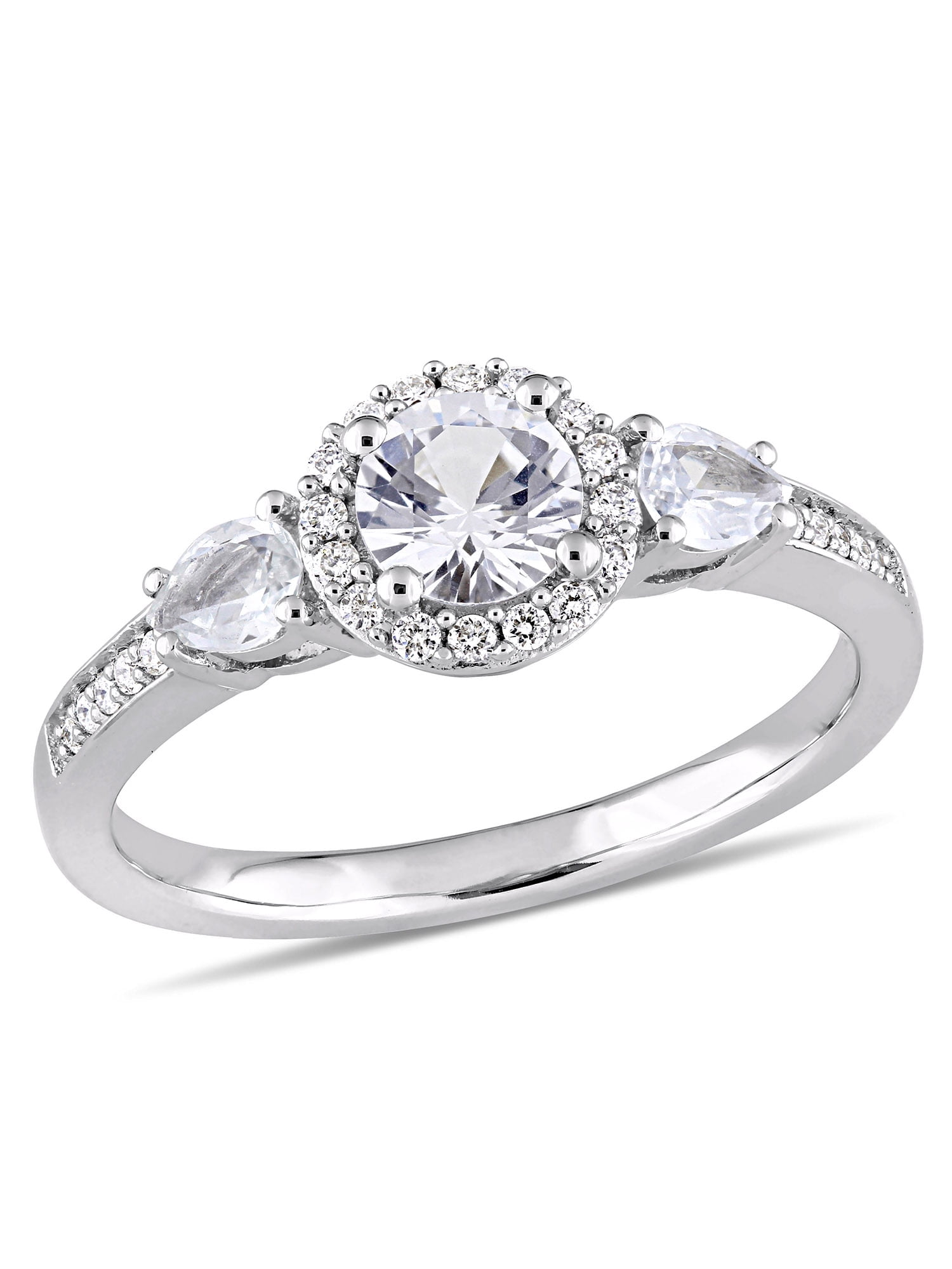 Everly Women's Sapphire and Diamond 14K White Gold Engagement Ring