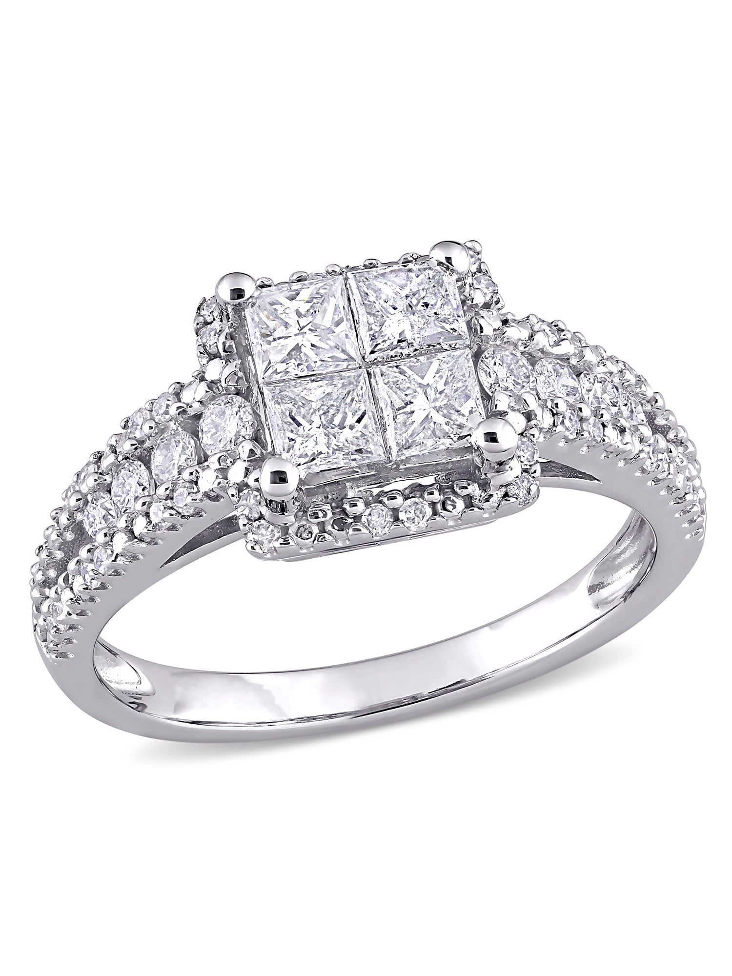 Icebox - Quad Halo Split Deluxe - Diamond Engagement Ring - All Natural