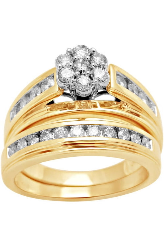 1 Carat T.W. Diamond 10kt Yellow Gold Bridal Set