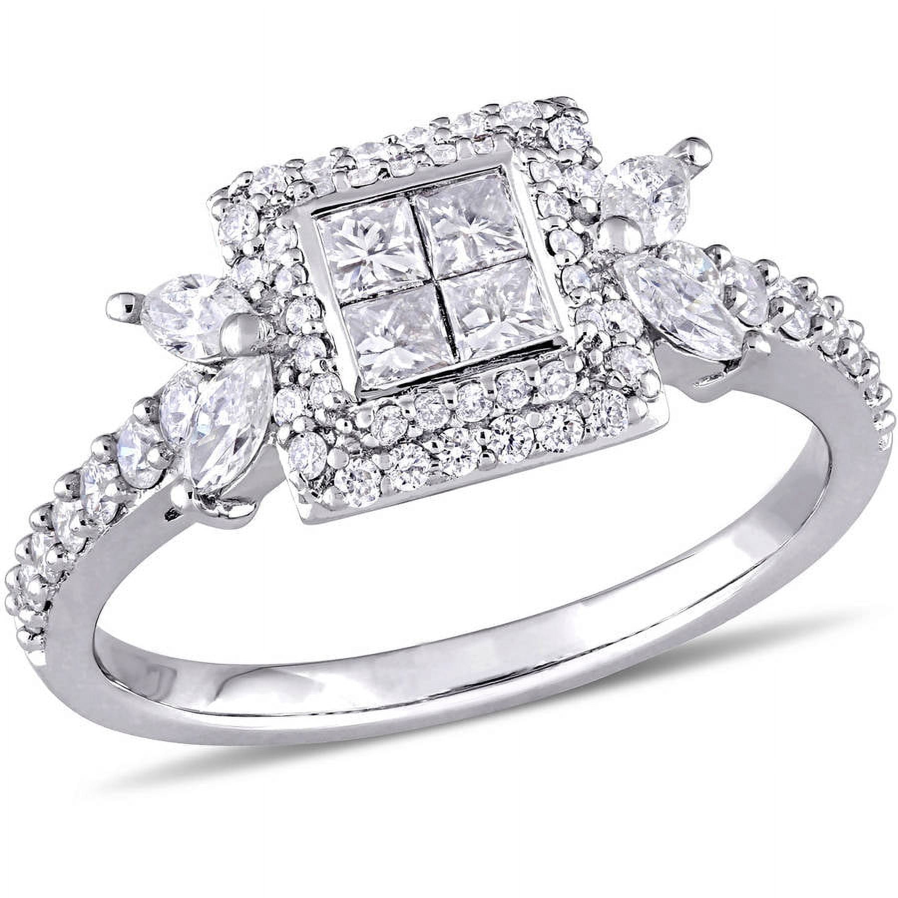 0.33 CT. T.W. Quad Diamond Twist Shank Bridal Set in 10K White Gold |  Peoples Jewellers
