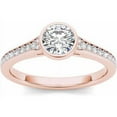 thumbnail image 1 of 1 Carat T.W. Diamond Bezel Solitaire 14kt Rose Gold Engagement Ring, 1 of 1
