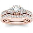 thumbnail image 1 of 1 Carat T.W. Diamond Classic 14kt Rose Gold Engagement Ring Set, 1 of 5