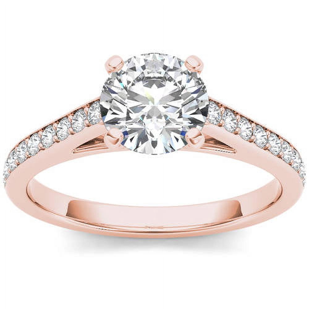1 Carat T.W. Diamond Classic 14kt Rose Gold Engagement Ring