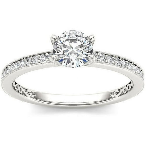 1 Carat T.W. Diamond Classic 14kt White Gold Engagement Ring