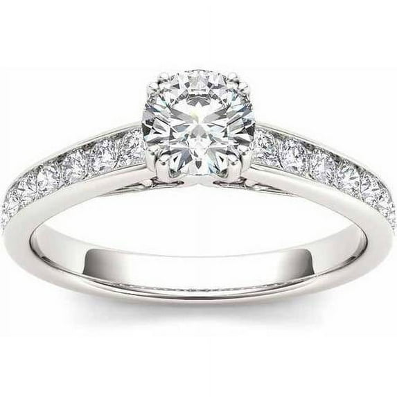 1 Carat T.W. Diamond Classic 14kt White Gold Engagement Ring