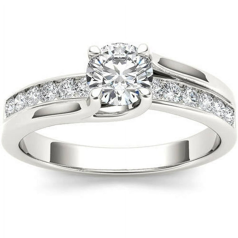 Carat Diamond Classic 14kt White Gold Engagement Ring