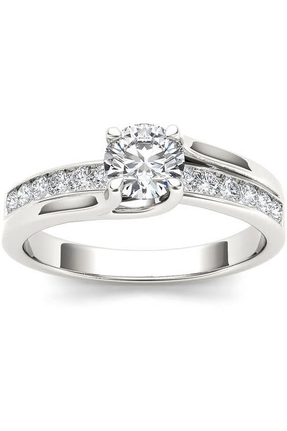 1 Carat T.W. Diamond Classic 14kt White Gold Engagement Ring