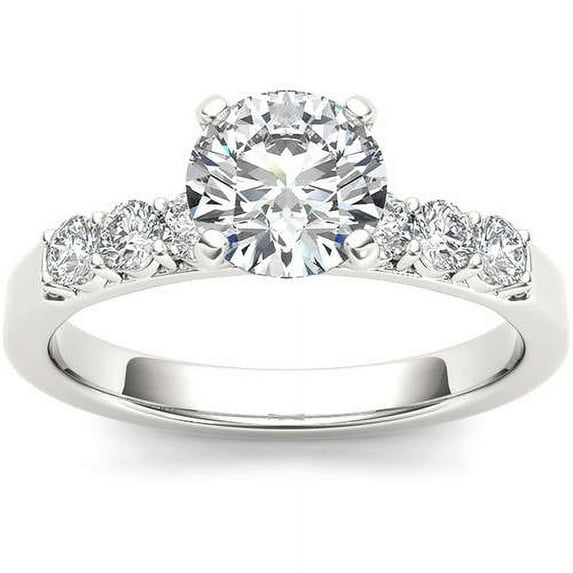 1 Carat T.W. Diamond Classic 14kt White Gold Engagement Ring