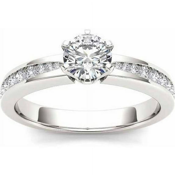 1 Carat T.W. Diamond Classic 14kt White Gold Engagement Ring