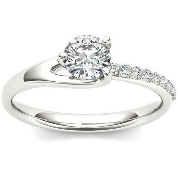 1 Carat T.W. Diamond Classic 14kt White Gold Engagement Ring