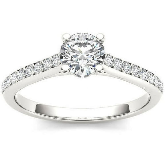 1 Carat T.W. Diamond Classic 14kt White Gold Engagement Ring