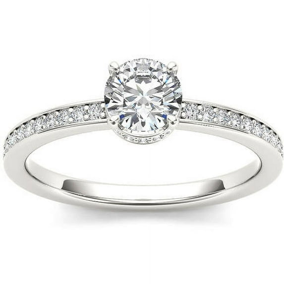 1 Carat T.W. Diamond Classic 14kt White Gold Engagement Ring