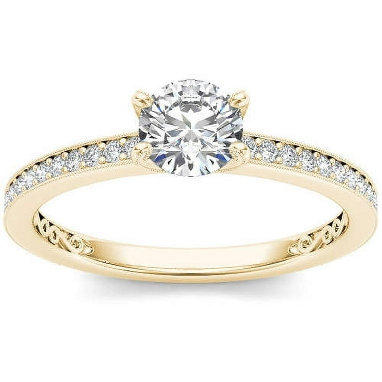 Carat Diamond Classic 14kt Yellow Gold Engagement Ring