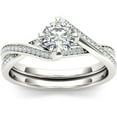 thumbnail image 1 of 1 Carat T.W. Diamond Criss-Cross Classic 14kt White Gold Engagement Ring, 1 of 1