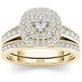 thumbnail image 1 of 1 Carat T.W. Diamond Double Halo 10kt Yellow Gold Engagement Ring Set, 1 of 1